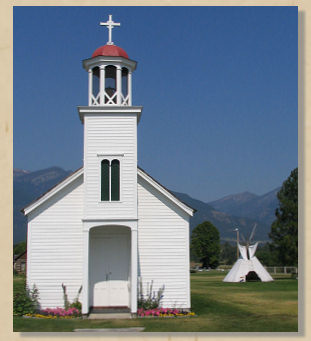 Chapel and Salish Lodge at Historic St. Mary's Mission