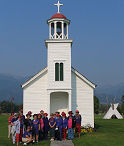 The Red Hat Group ready for a tour of the Historic Mission