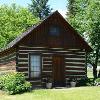 Chief Victor's cabin, now a Salish museum. The cabin was built by John Owen and Fr. Ravalli. 